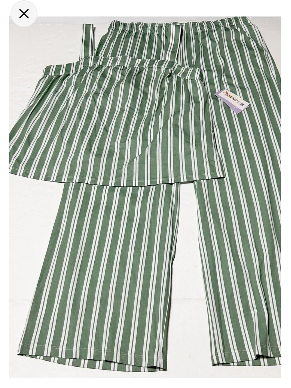 NWT! Joyspun Women's Wide Strap Cotton Tank Top & Pants Pajama Set, 2 Pc, Sz 2X - Picture 6 of 12